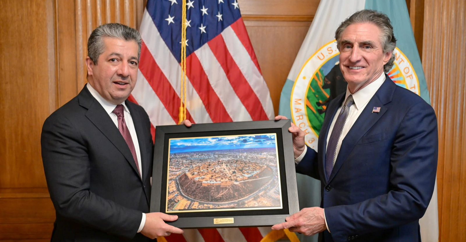 مسرور بارزاني يلتقي وزير الداخلية الأمريكي في واشنطن