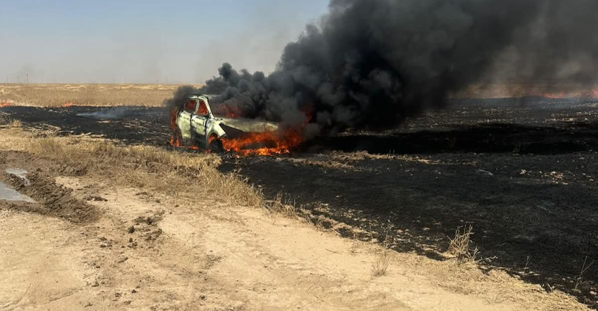 كركوك.. النيران تلتهم أراضٍ زراعية محصودة