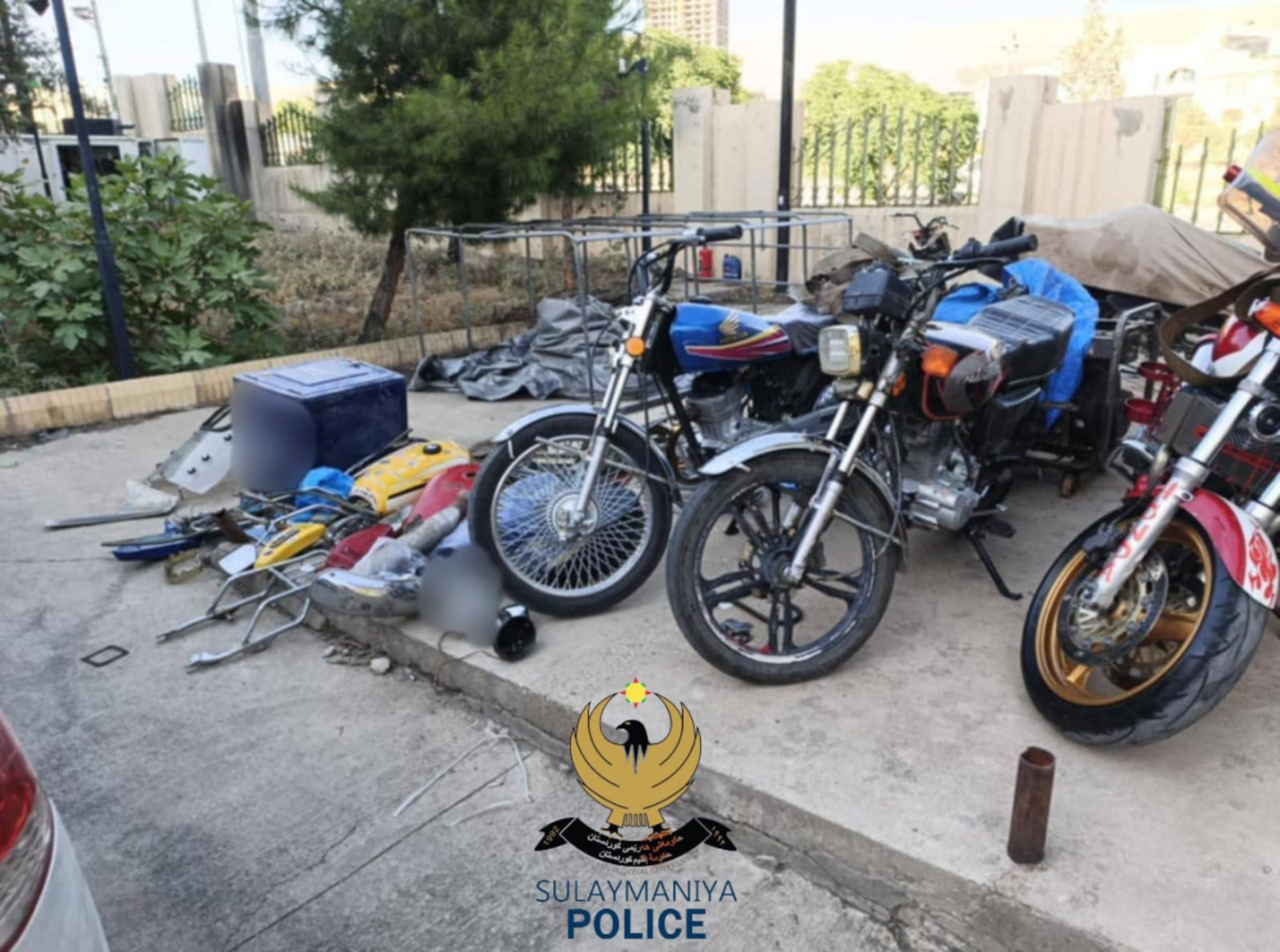 پۆلیس سلێمانی باندیگ ماتۆڕسکیل دزین دەسگیرکەێد