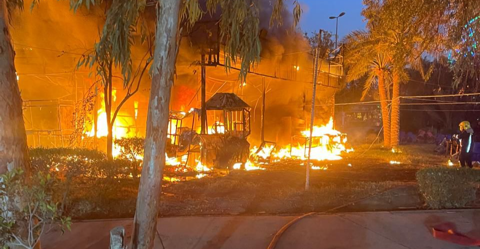 حريق في متنزه الزوراء بلا إصابات