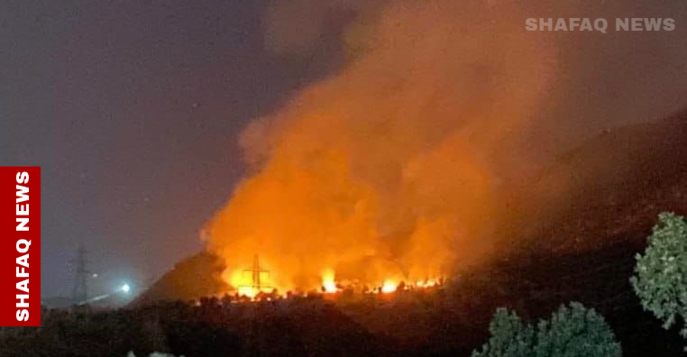قصف مدفعي تركي يشعل حريقاً واسعاً شمالي دهوك
