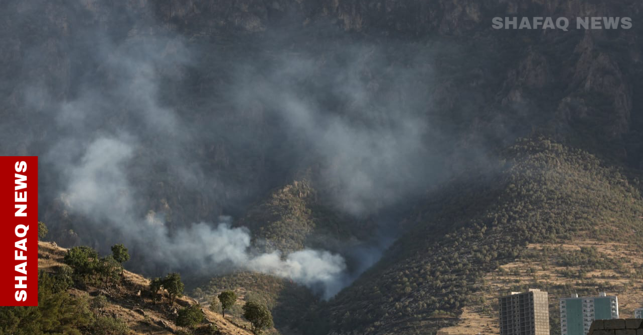 اشتعال النيران بجبل شقلاوة