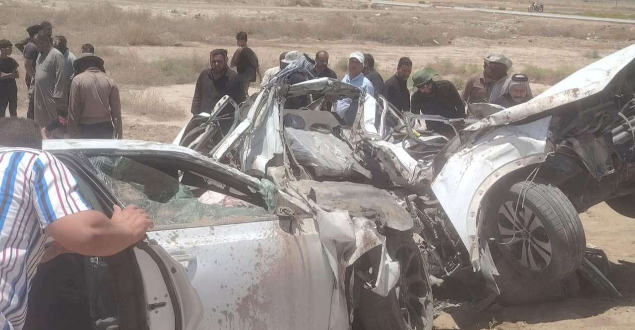 بغداد والديوانية.. مصرع 5 أشخاص بحادث سير وحريق بأعشاب عند النهر