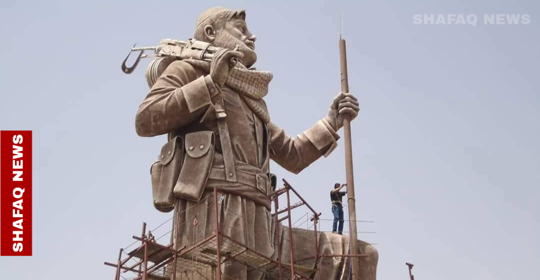 Peshmerga tribute statue in Kirkuk left neglected