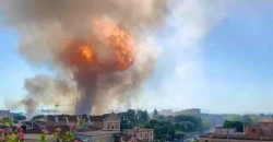 انفجار هائل بمحطة وقود في روما يخلف عدداً من الإصابات