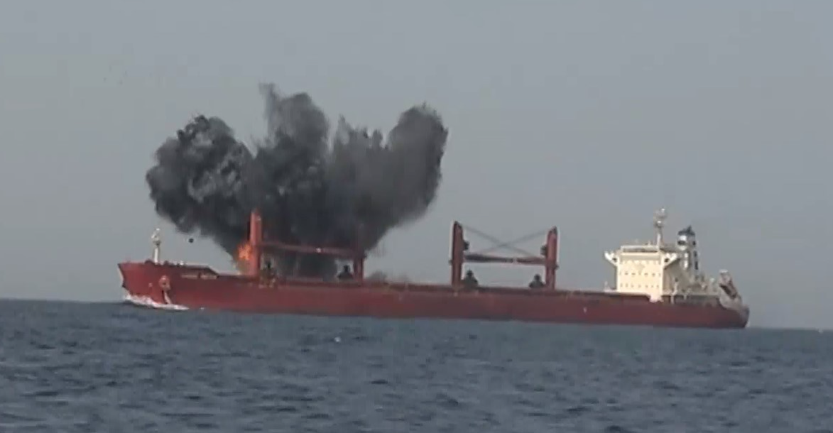 Houthis release video of Red Sea attack on “Magic Seas” vessel