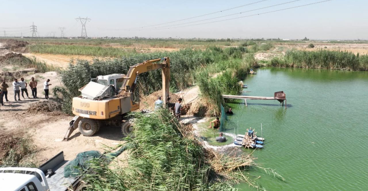 إزالة اكثر من الفي بحيرة أسماك متجاوزة جنوبي بغداد
