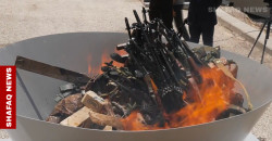 PKK fighters burn weapons in Al-Sulaymaniyah ceremony