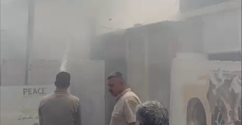 حريق في بلدية كركوك .. فيديو