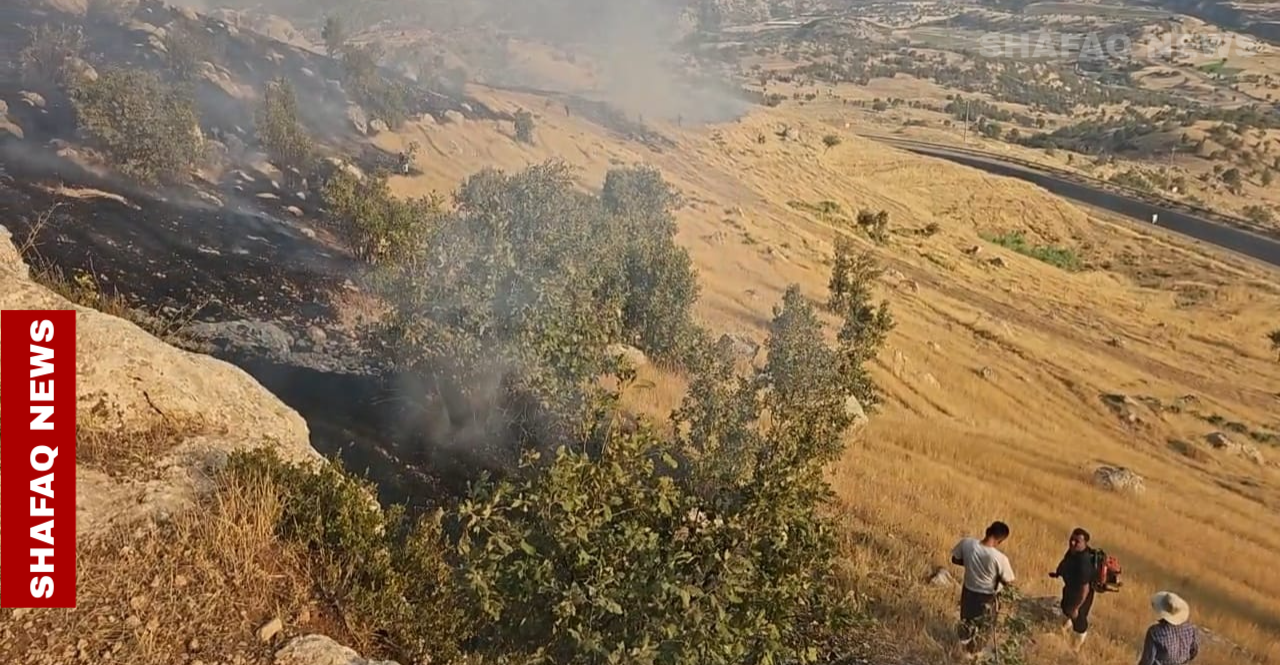 اندلاع حريق واسع في مزارع العمادية شمالي دهوك