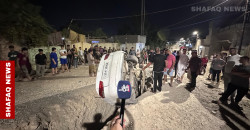 سقوط مؤلم.. حفرة مشروع مجارٍ تُصيب عائلة كاملة في نينوى (صور)