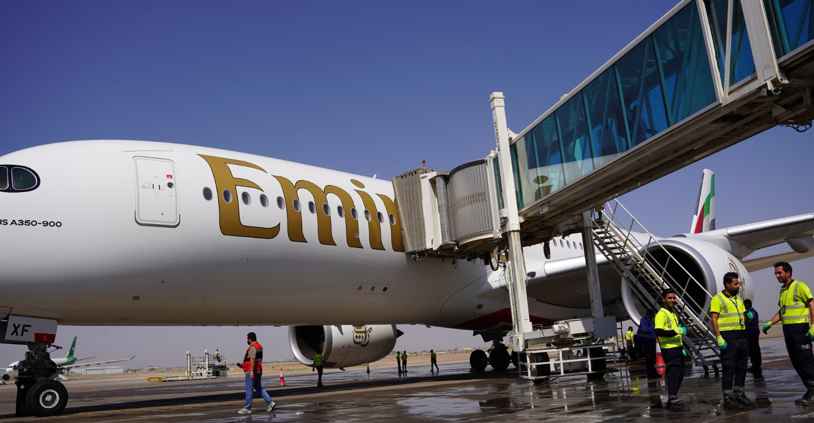 Next-generation aviation achieved: Emirates A350 lands in Baghdad