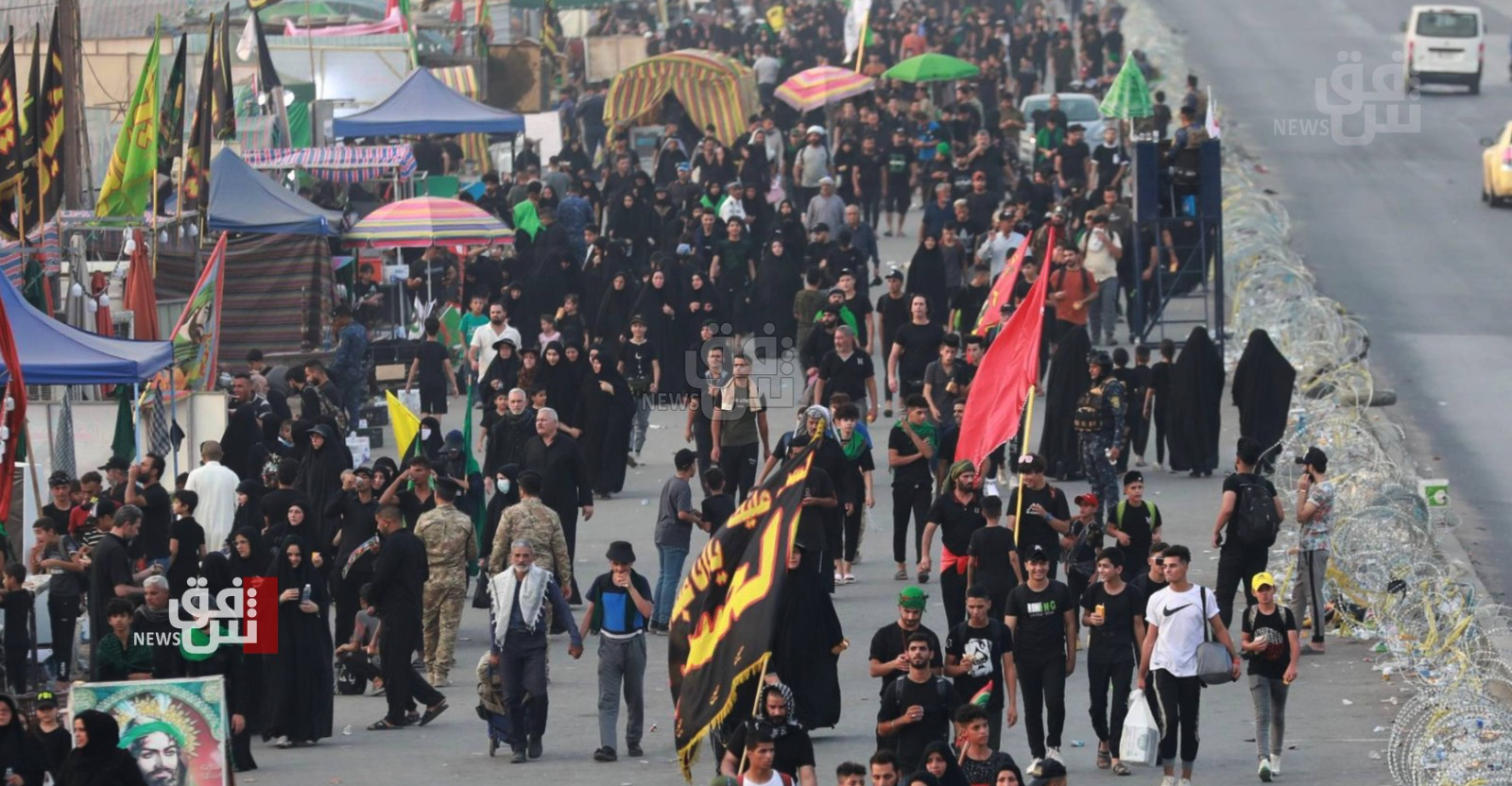 الزيارة الأربعينية.. أكثر من 100 ألف زائر عبروا منفذ المنذرية خلال 24 ساعة