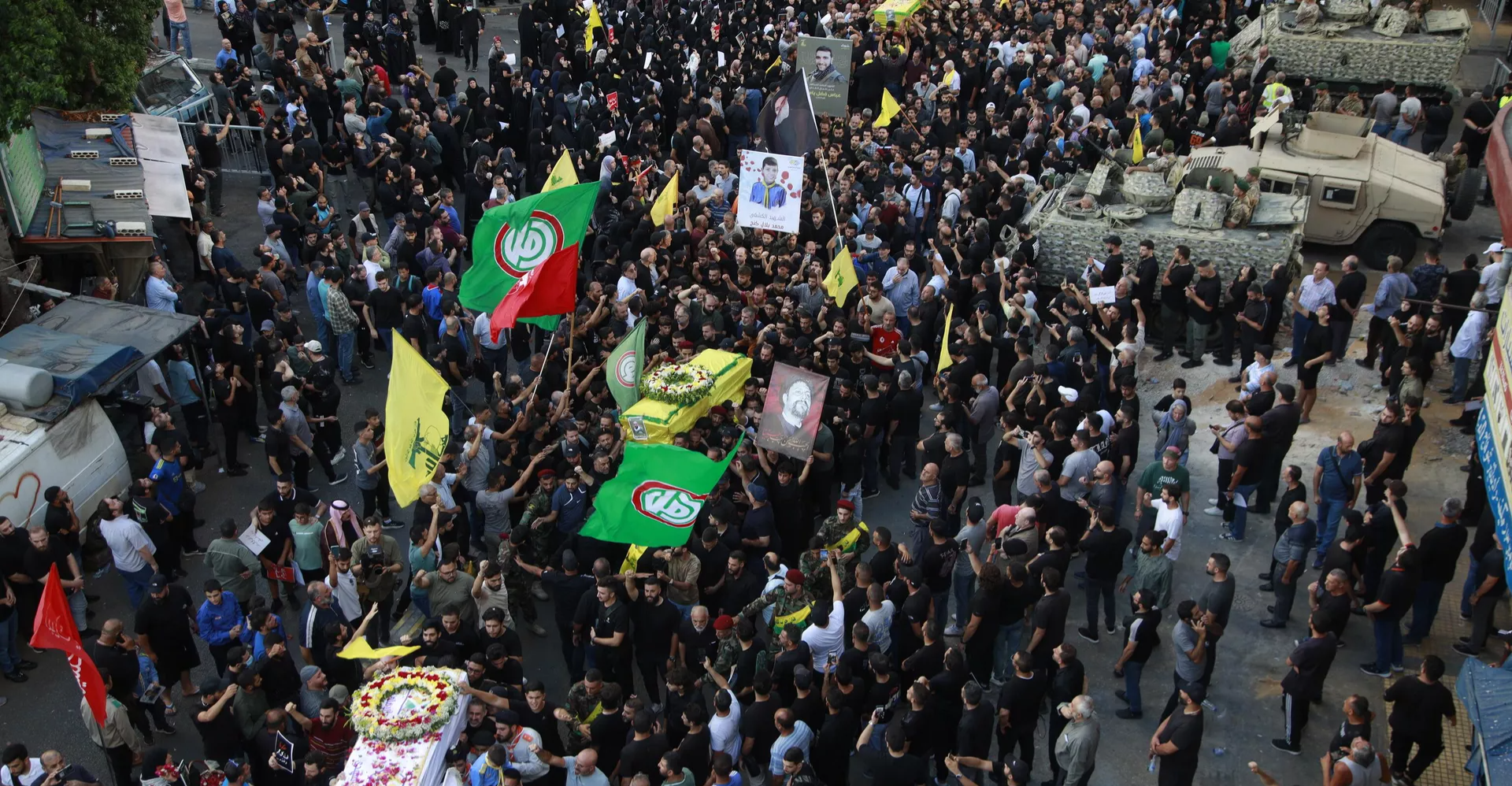 Hezbollah and Amal supporters rally in Beirut against disarmament