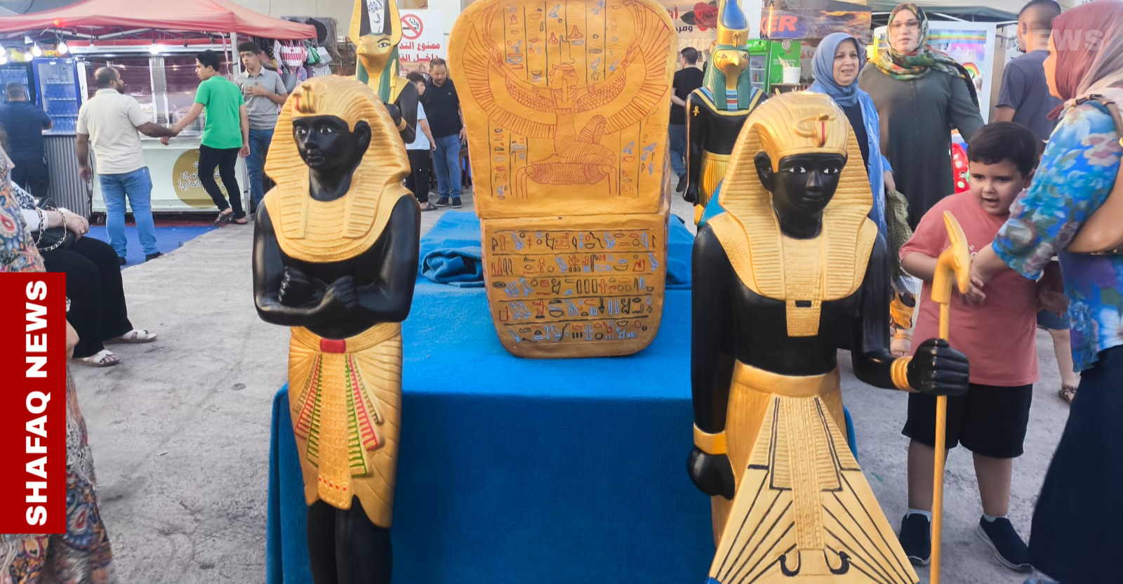 الفراعنة يرافقون فرقة أم كلثوم في شوارع كركوك (صور)