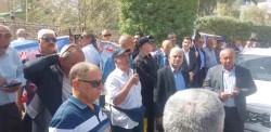 بغداد.. وقفة احتجاجية لضباط عسكريين للمطالبة بقطع أراضي سكنية (فيديو)