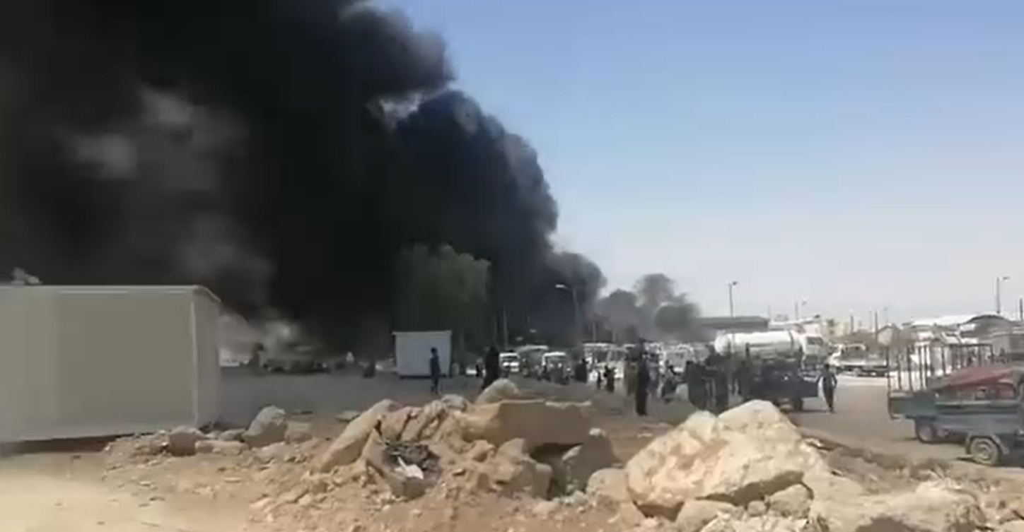 هیزگردن ئاگر لەناو کەمپیگ ئاوارەیی لە باشوور بەغداد.. ڤیدیۆ