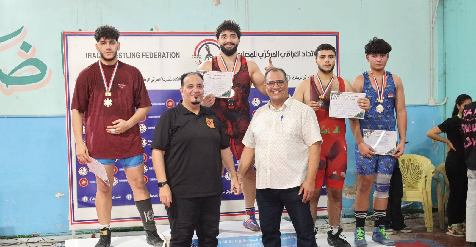 "الديوان" بطل العراق في مصارعة الشباب