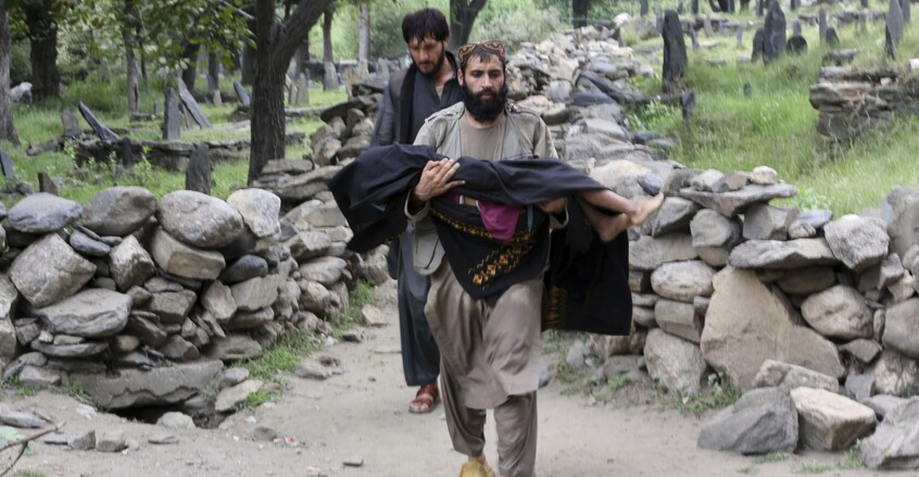 شمارەی کوشیاگەیل زەویلەرزەگەی ئەفغانستان ئەرا  1124 بەرزەوبوی