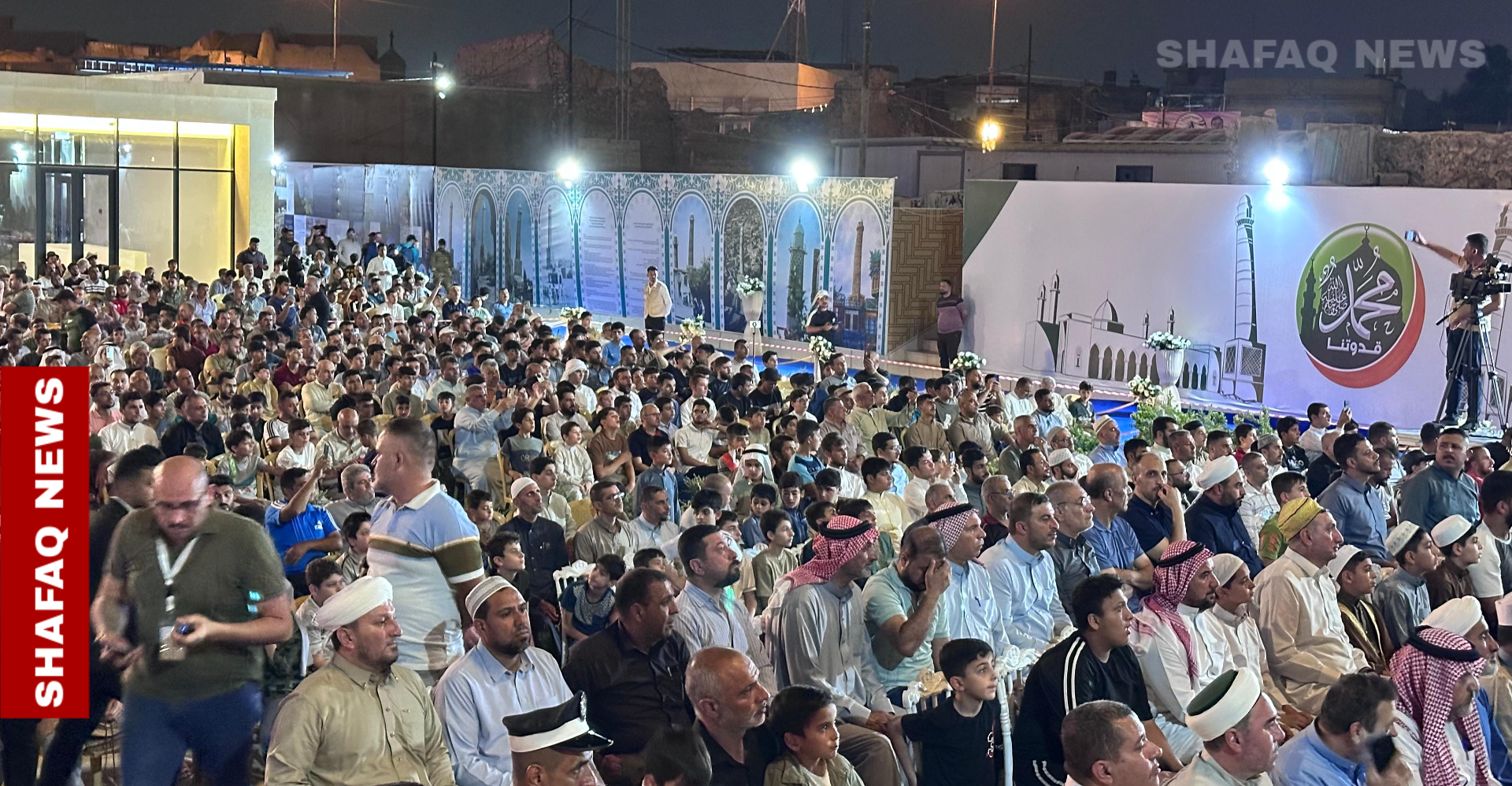 بعد سنوات "الدمار والصمت".. جامع النوري في الموصل يحتضن المولد النبوي (صور)