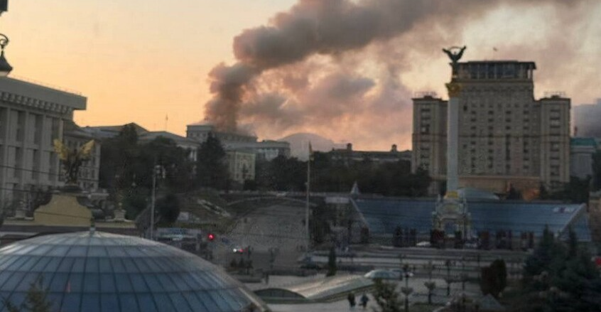 Drone strike ignites fire at Ukraine’s government headquarters in Kyiv
