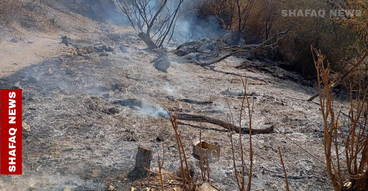 ئاگر 800 دۆنم لە دارسان و لەوەرگە سزنێد لە سلێمانی