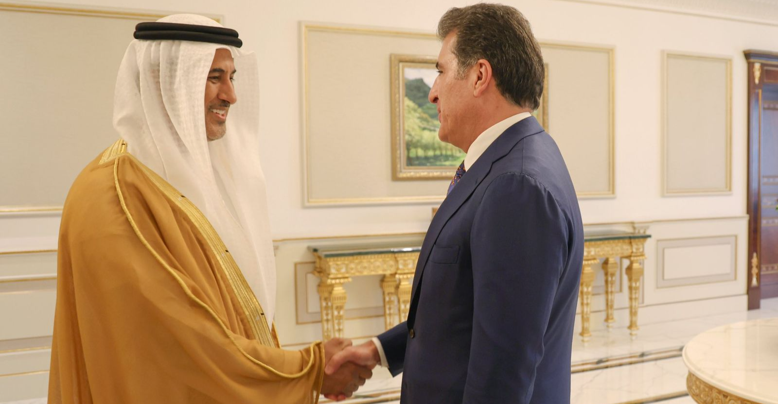 Nechirvan Barzani discusses with an Emirati envoy enhancing investment and partnership in Kurdistan