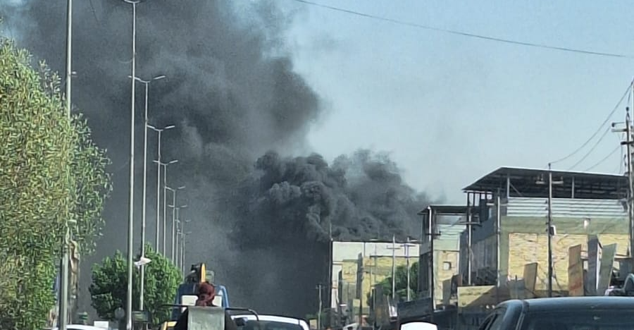 کۆنترۆلکردن ئاگر لە ناوچەی خەزرا لە بەغدا