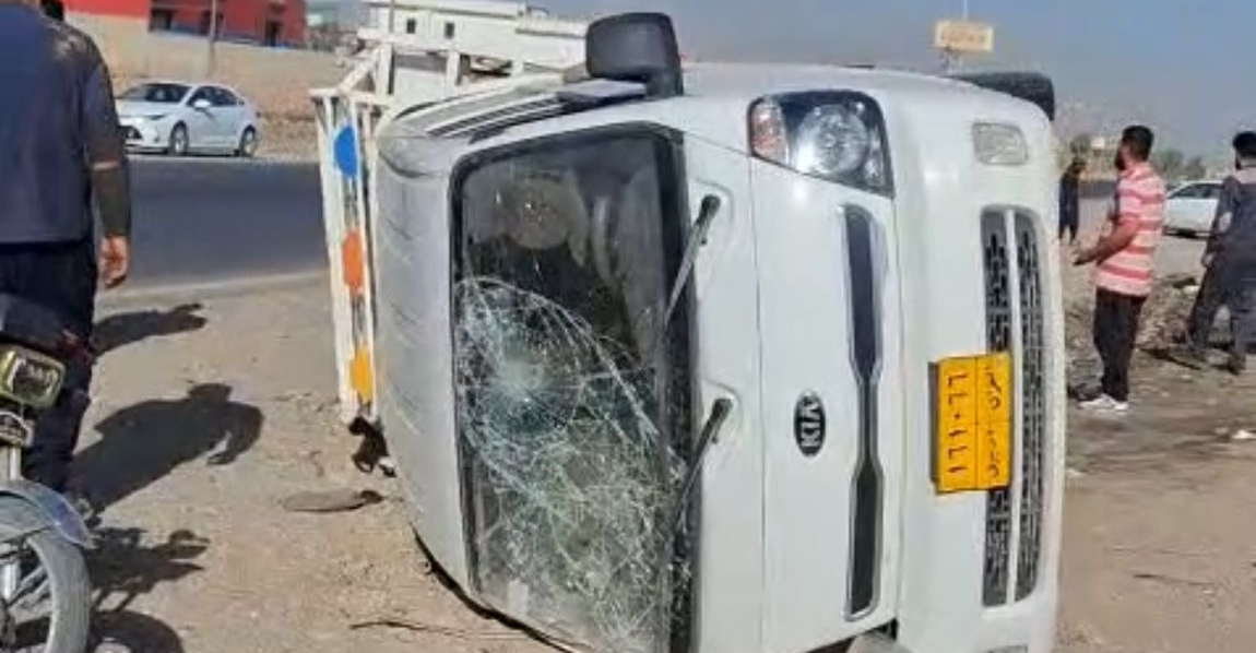 جميعهم طلاب وعمال .. اصابة 9 اشخاص بجروح بحادث على طريق كركوك - أربيل