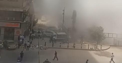 إصابات بانهيار سقف مبنى الداخلية السورية في دمشق.. فيديو