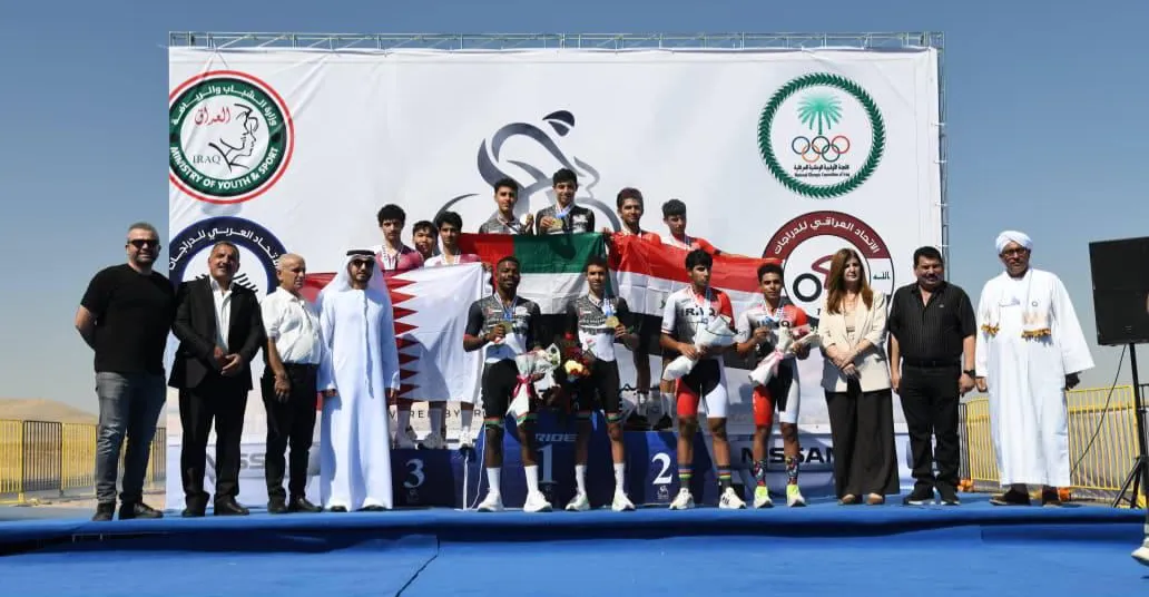 فضية أولى للعراق في البطولة العربية للدراجات بالسليمانية