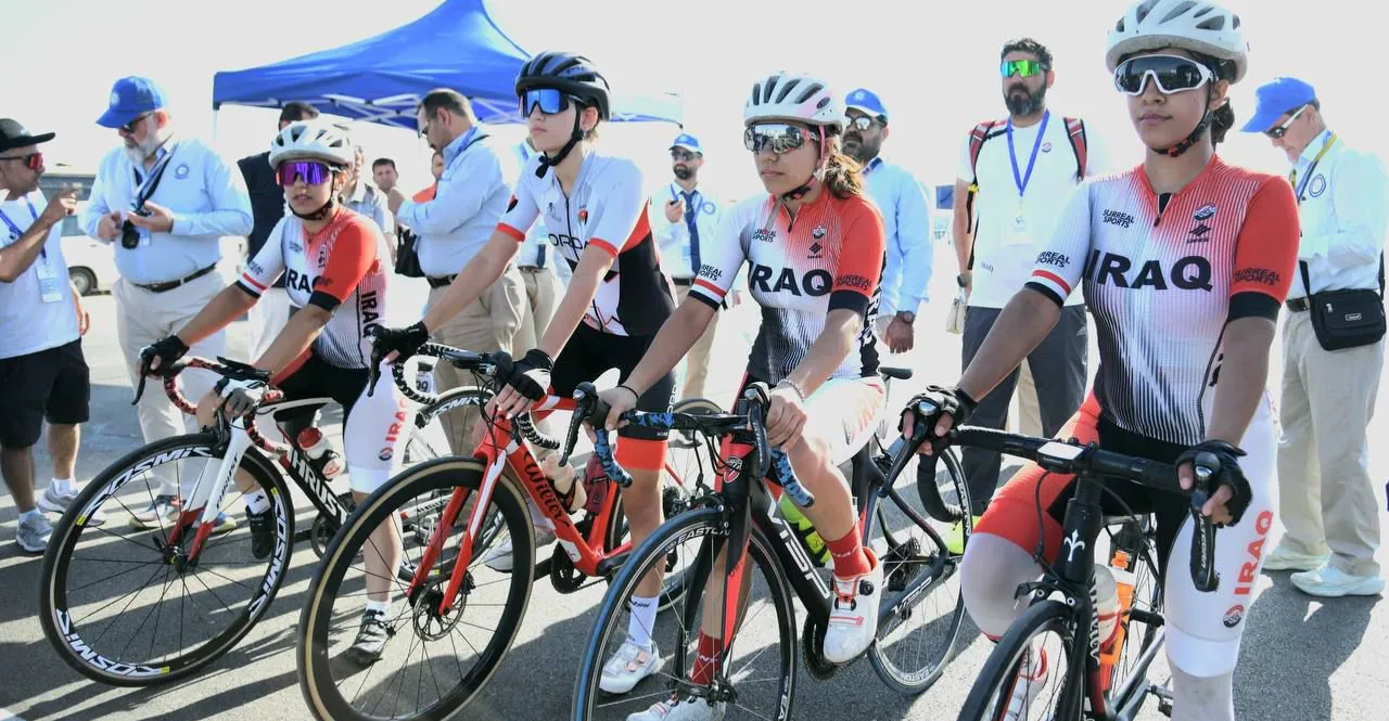 شابات العراق يتوجن بالذهب والفضة في البطولة العربية للدراجات الهوائية بالسليمانية