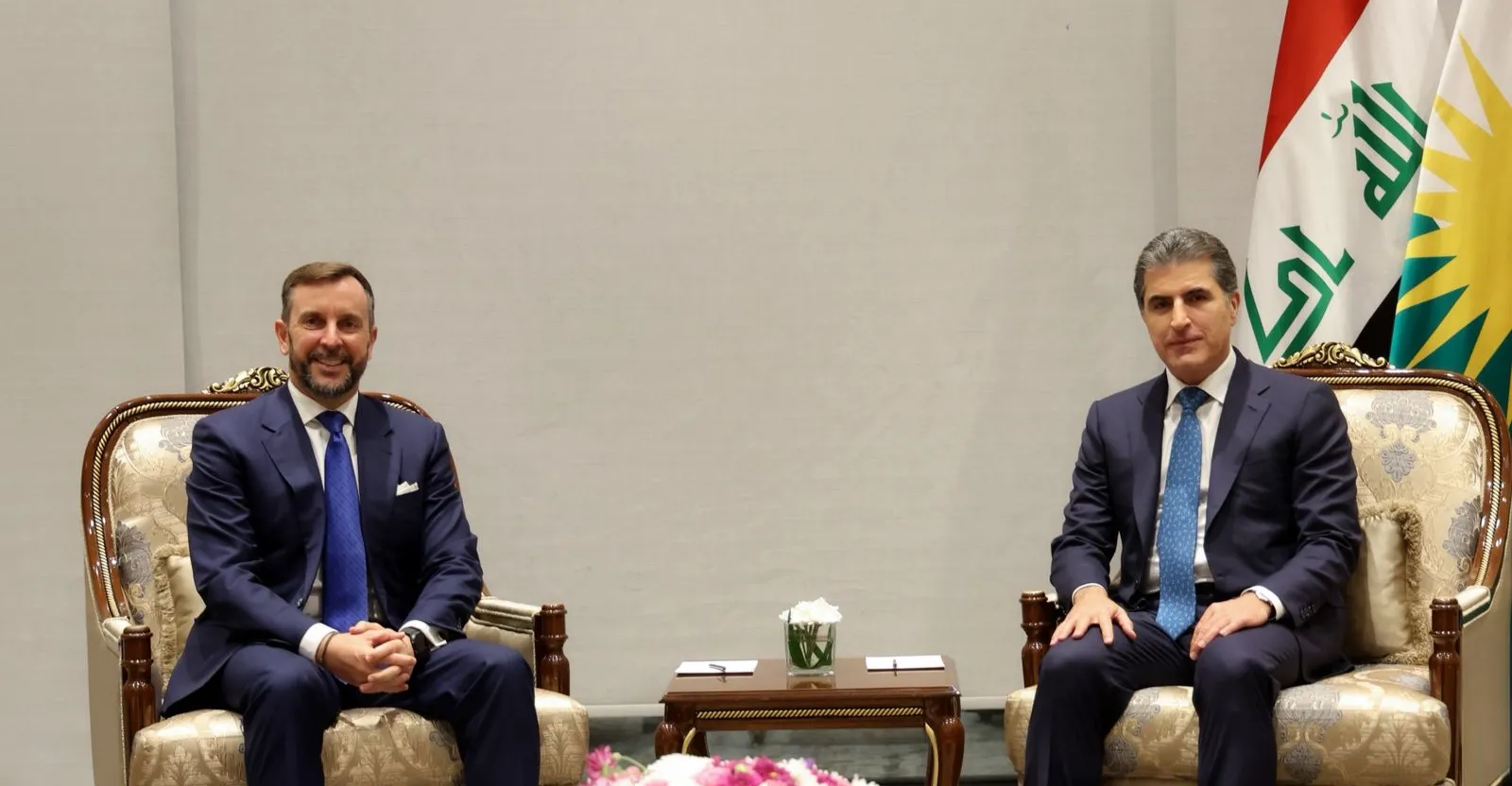 President Barzani, Italy’s Envoy discuss new Kurdistan government