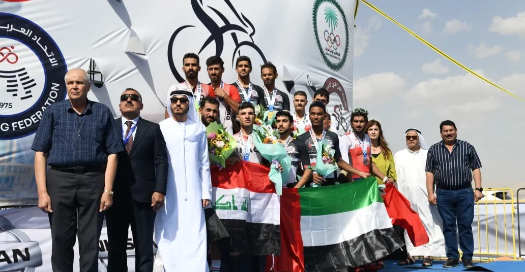 السليمانية.. فضيتان للعراق في سباقات "الفرق ضد الزمن" ببطولة العرب للدراجات الهوائية