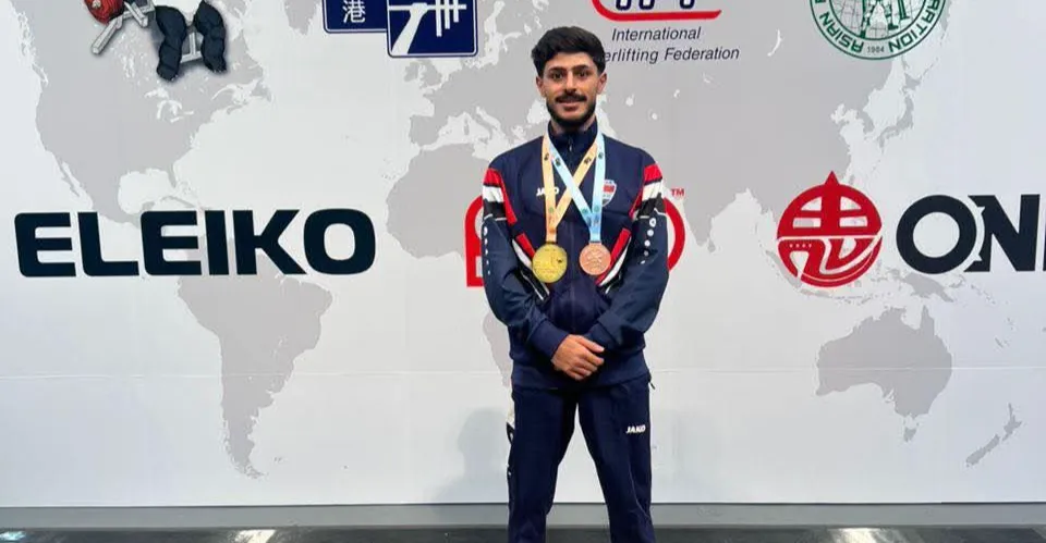 ميدالية ذهبية للاعب عراقي في بطولة آسيا للقوة البدنية