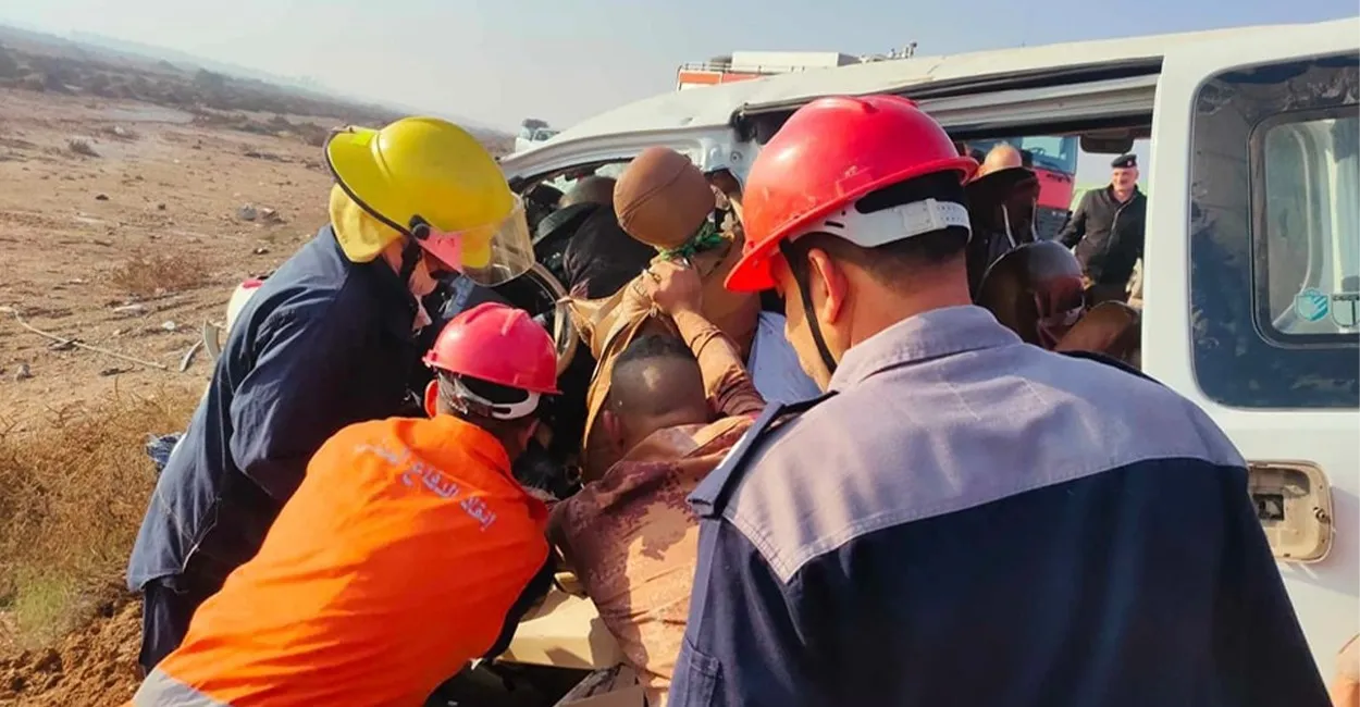 كەركوك.. کوشیان پولیسیگ خەڵک هەولێر وە رویداویگ هاتوچو دڵتەزن