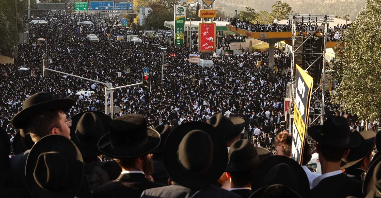 200K Haredim rally in Jerusalem against military draft