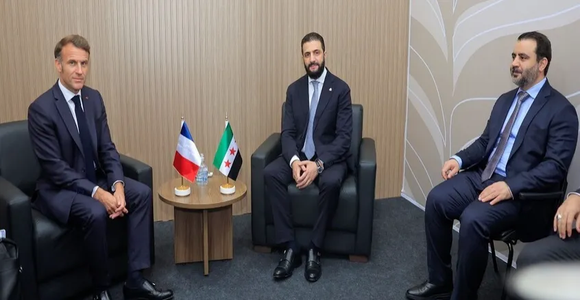 عقب لقائه الشرع.. ماكرون: طلبنا من سوريا الانضمام إلى التحالف الدولي