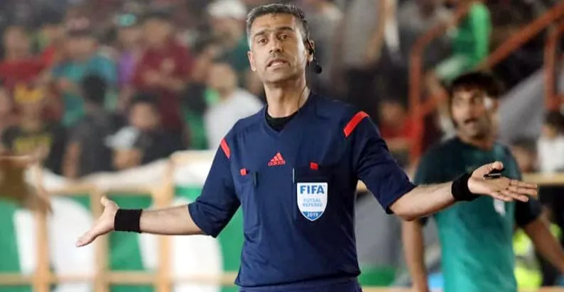صافرة كوردية لإدارة مباراة نصف نهائي دورة ألعاب التضامن الإسلامي للصالات
