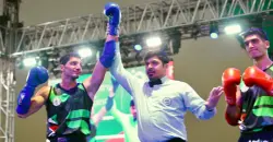 العراقي مصطفى التكريتي يتأهل لنصف نهائي المواي تاي بدورة التضامن الإسلامي