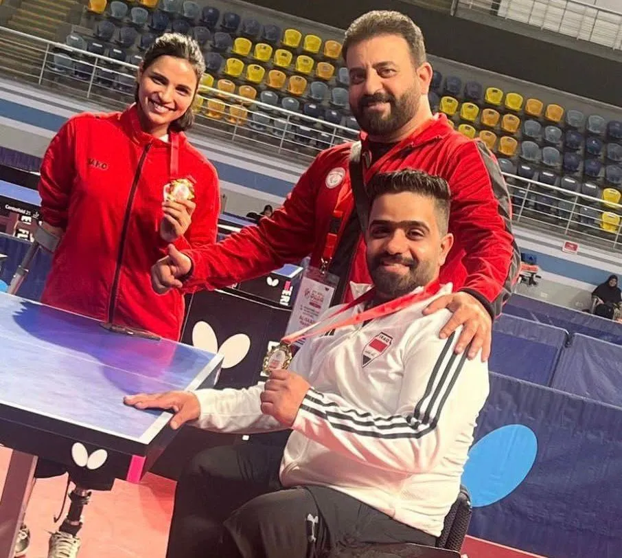 ذهبيتان للعراق في اليوم الأول من بطولة مصر الدولية لتنس الطاولة البارالمبية
