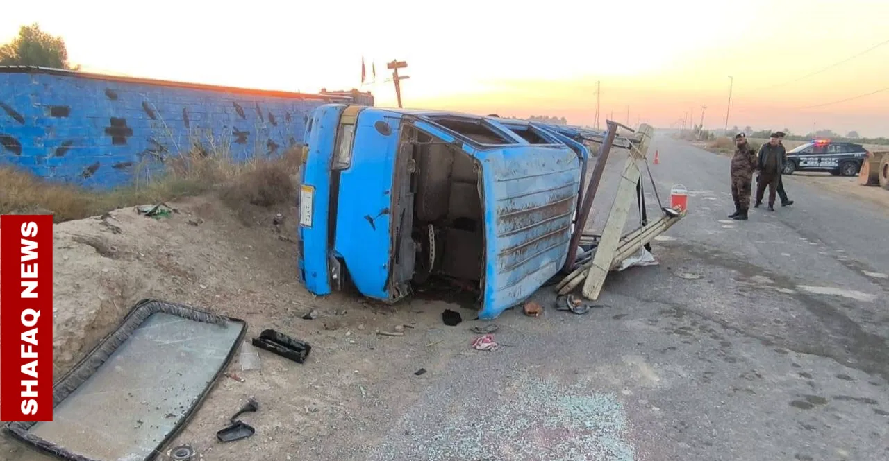إصابة 6 أشخاص بحادث اصطدام مركبتين في ديالى