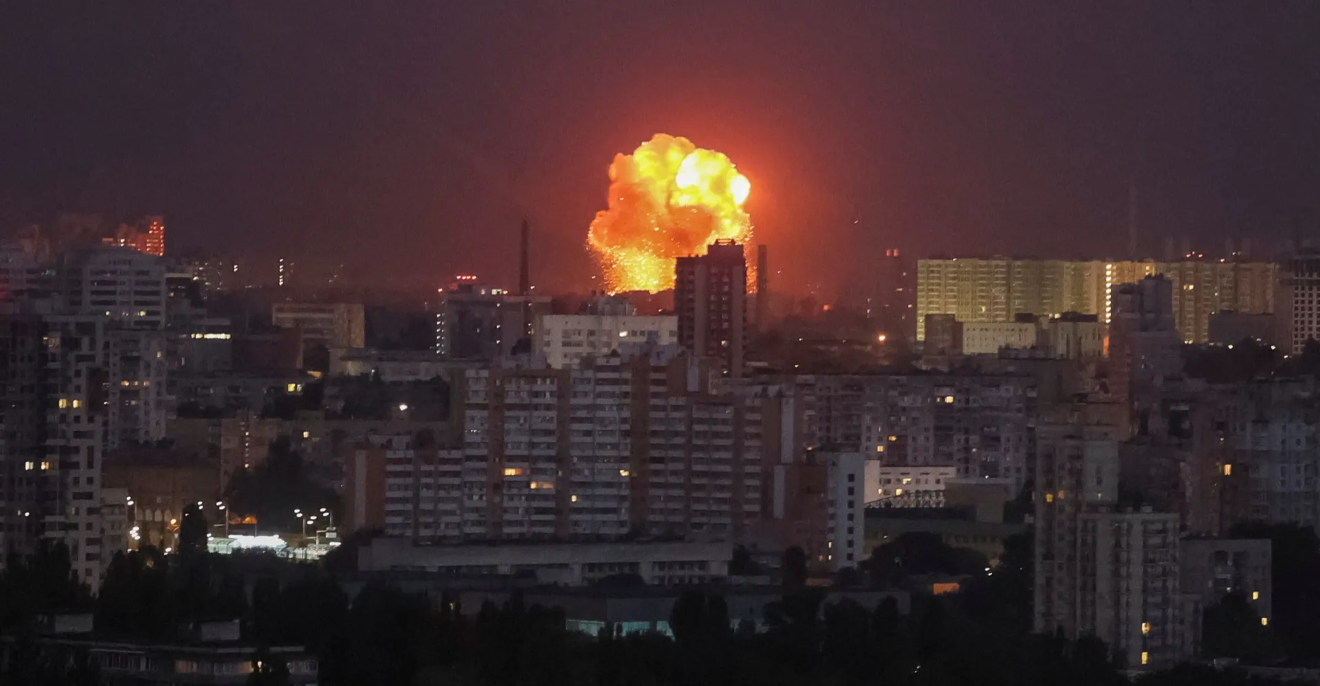 Russia launches massive strike killing two in Kyiv