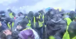 المانيا.. تظاهرات حاشدة واعمال عنف تؤجل مؤتمراً معارضاً (فيديو)
