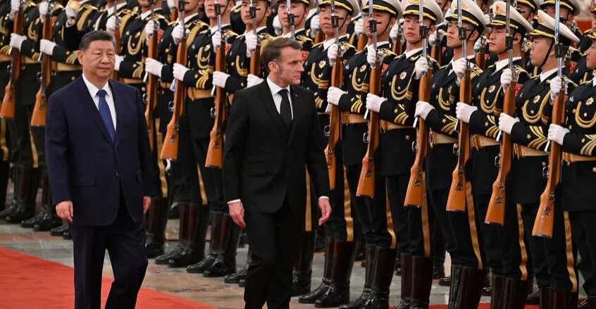 على غرار ترمب.. ماكرون يهدد الصين بفرض رسوم جمركية