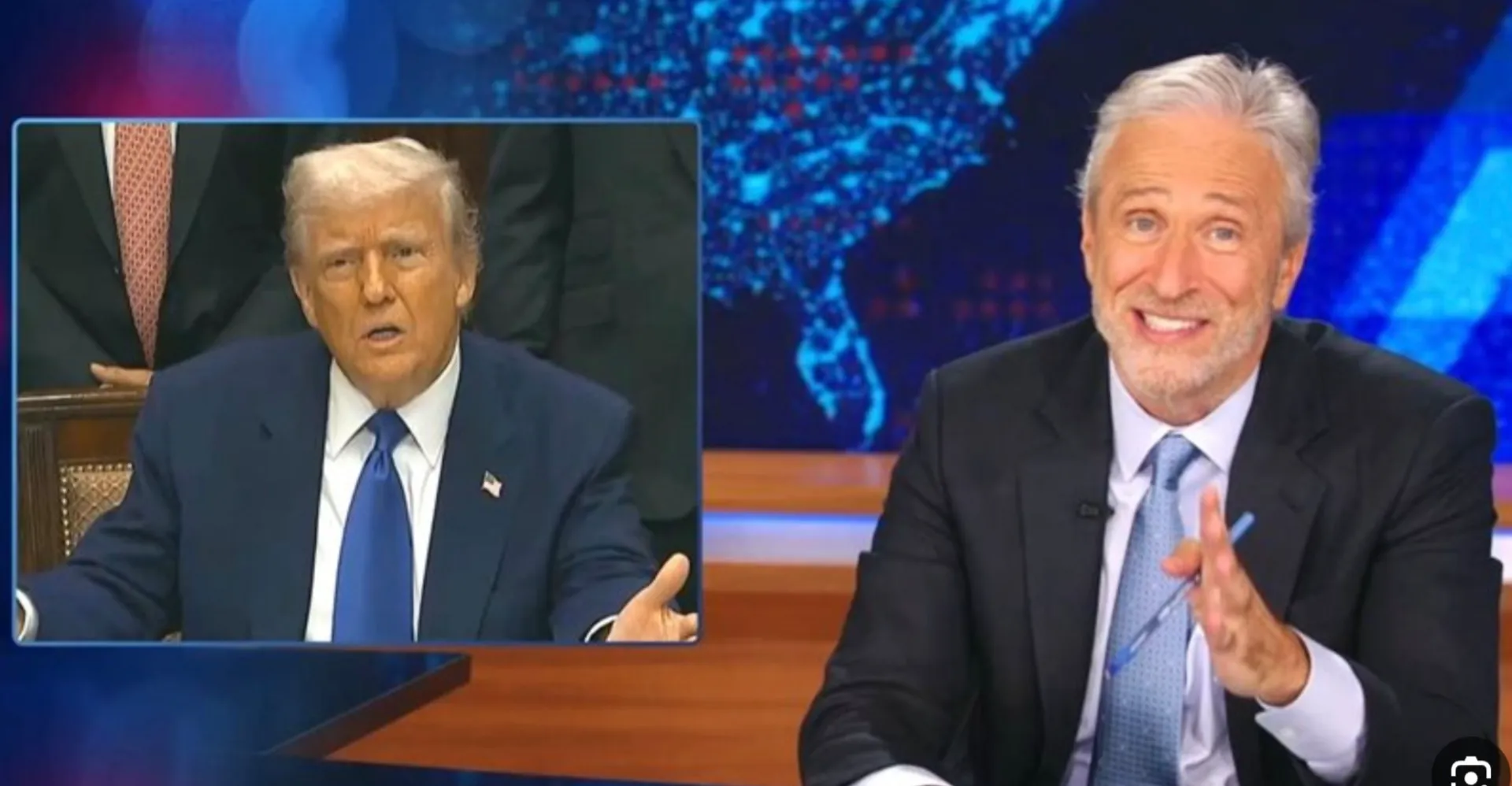 جون ستيوارت يفتح النار على ترمب ويشبه فنزويلا بالعراق