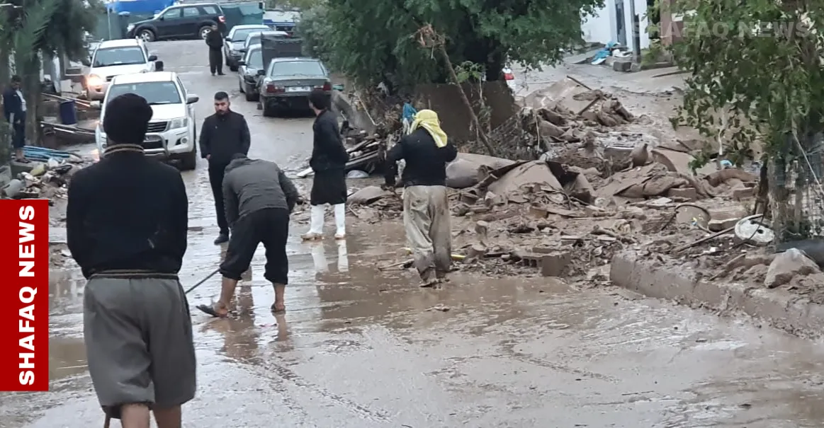 "شفق نيوز" توثق الأضرار في جمجمال بسبب السيول (صور)