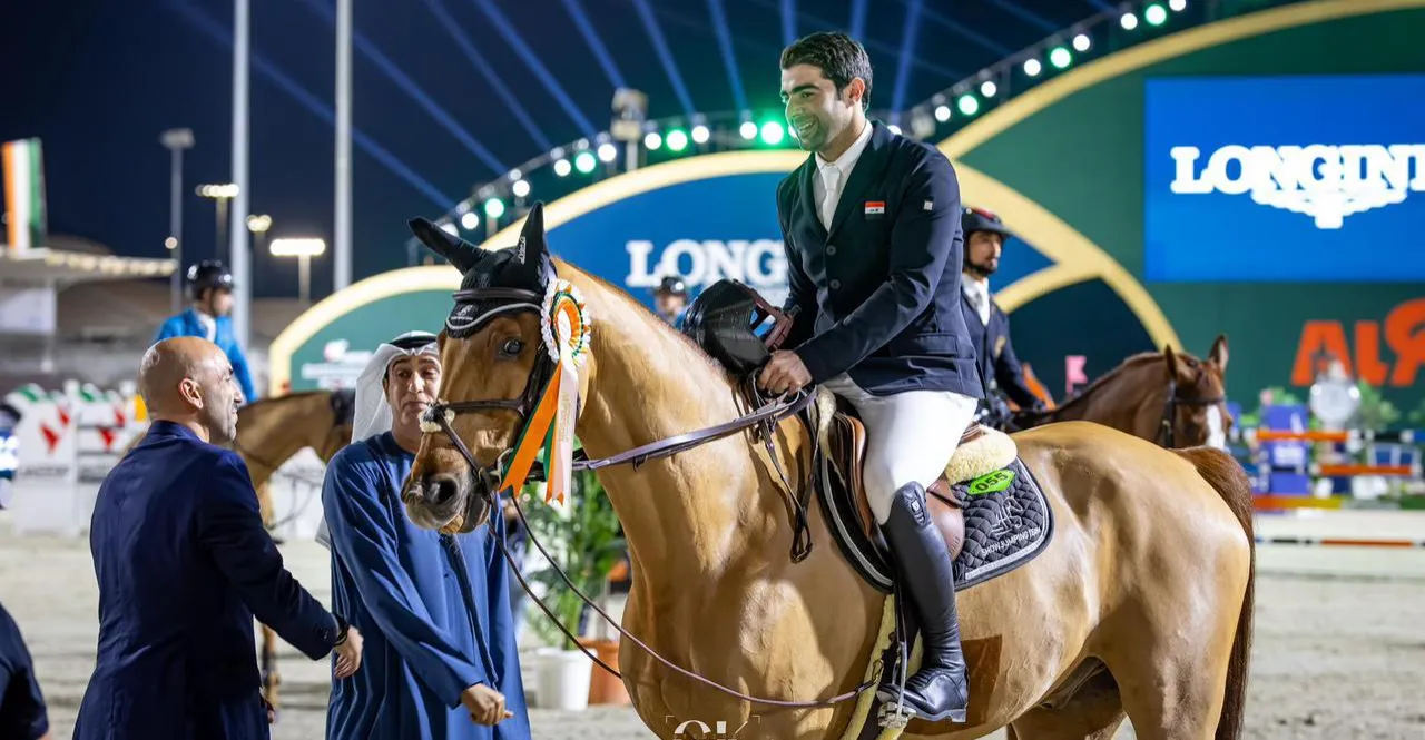 فارس عراقي يحقق المركز السادس في بطولة أبوظبي الدولية لقفز الحواجز