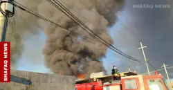 حريق ضخم يلتهم معملا لتصنيع "الشيبس" في اربيل