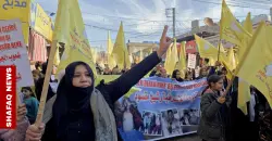 Aleppo fighting sparks mass protests across northeast Syria